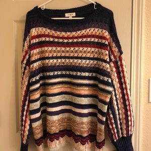 Oversized knit sweater.